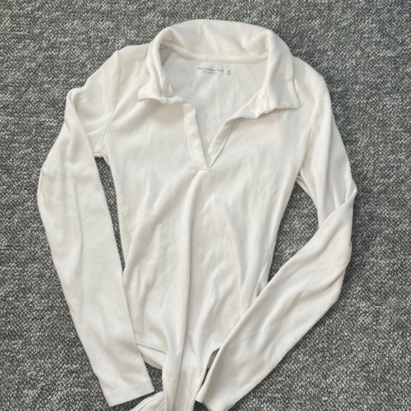 Abercrombie White Bodysuit Top - Picture 1 of 4